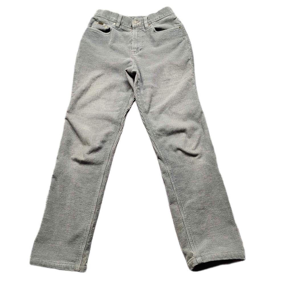 Lauren Ralph Lauren Corduroy Pants Womens Size 4 Gray High Rise Straight Leg